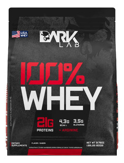 Whey Protein 100% 900g Refil Dark Lab Sabor Morango