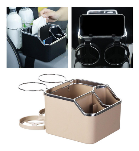 Caja De Almacenamiento Para Reposabrazos De Coche Portavasos