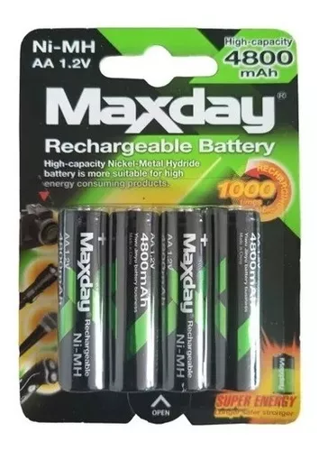 Blíster de 4 pilas recargables ReCyko AA 2600mAh. Tienda de pilas  recargables.