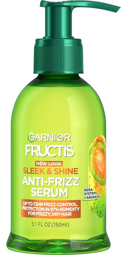 Garnier Fructis Sleek - Shine Anti-frizz Serum, Rizado, Seco