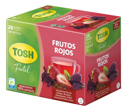 Infusión Tosh Frutos Rojos X  20 Unidades - g a $19