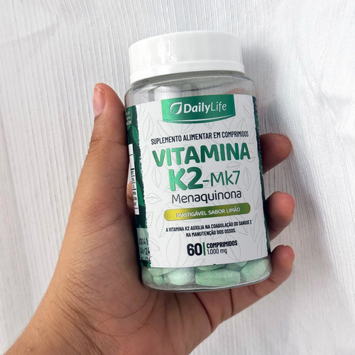 Kit 3x Vitamina K2 Mk7 Menaquinona 60 Comprimidos 120ug