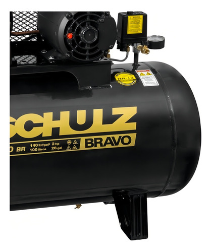 Compressor De Ar Elétrico Schulz Bravo Csl 10 Br/100 2cv