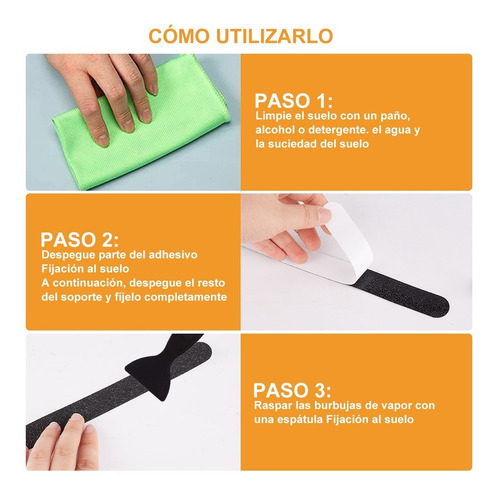 Imagen 4 de 7 de Cinta Antideslizante Tesa Transparente Para Baño