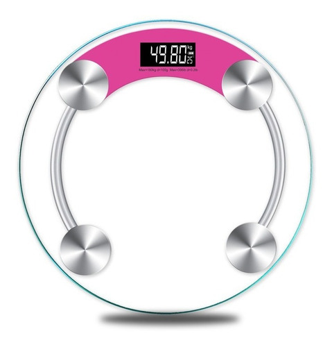 Imagen 1 de 7 de Balanza Digital Body Scale Kanji 2003a Hasta 180kg Apto Baño Color Rosa