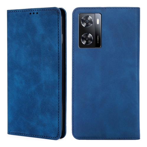 Funda Case Para Oppo A57 Flip Cover Azul Antishock