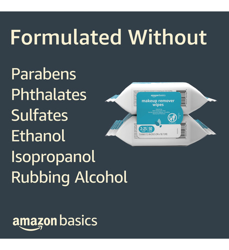 Toallitas Desmaquillantes Amazon Basics Hidratantes 50 Toall