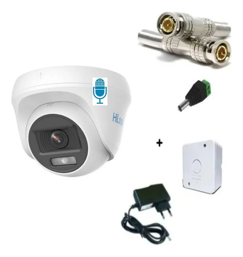Câmera Dome Hilook Colorvu 1080p/2megas + Superbrinde Cor Branco