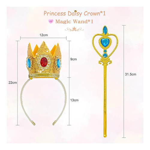 Disfraz De Cosplay De Peach Para Niñas, Vestido De Princ