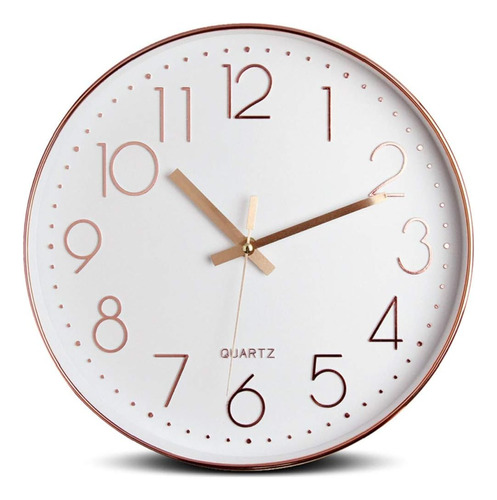Reloj De Pared Decorativo De Cuarzo Silencioso De 12 Pulgada