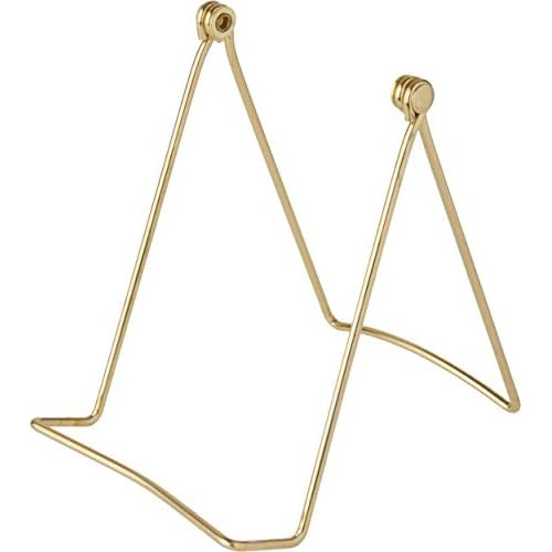 Folding Goldtoned Wire Easel Stand, 6  H X 4  W X 4.75 ...
