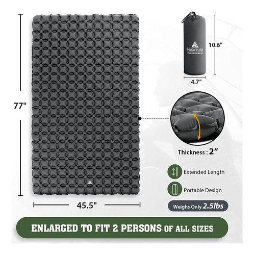 Colchoneta Hikenture Doble, P/ Acampar, 1.96m X 1.16m