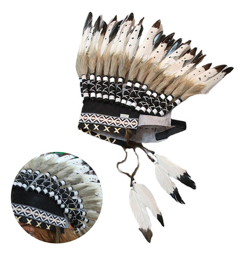 Sombrero Indio, Tocado De Plumas, Tocado, Accesorios Para La