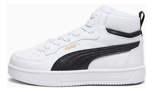 Puma Caven 2.0 Mid Para Niño Color Blanco, Negro 