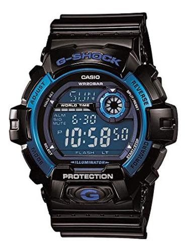 Reloj Deportivo Casio Mens G8900a1cr Gshock Negro Y Azul Res