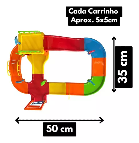 Pista De Carrinhos De Corrida Brinquedo Infantil Divplast - Escorrega o  Preço