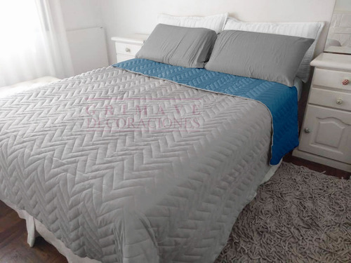 Imagen 2 de 2 de Cubrecama Quilt Reversible 2 1/2 Plazas. Local Caballito
