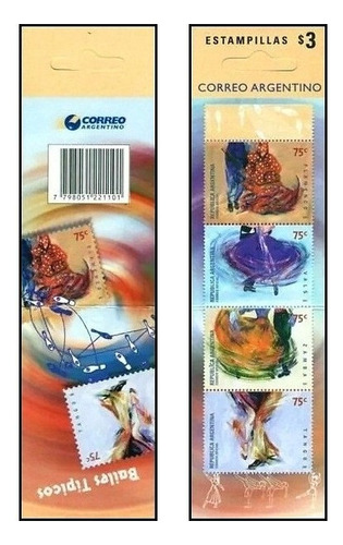 Argentina 2001 - Bailes Típicos - Carnet Completo Mint