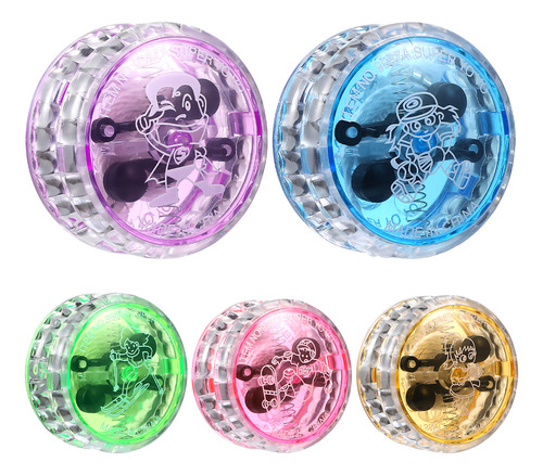 Yoyo Light Up Para Niños Luminous Yoyo Shine, 5 Unidades