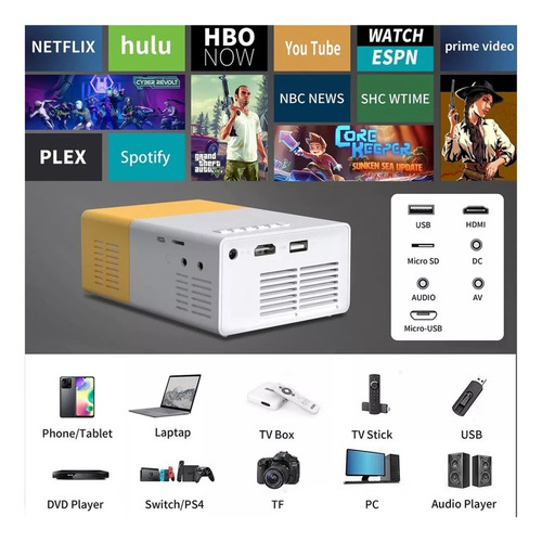 Para Mini Projetor De Tv Portátil 4k Dd Mini Tv Portátil