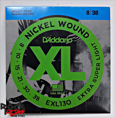 Cuerdas Guitarra Eléctrica D´addario Xl Nickel Wound Exl130