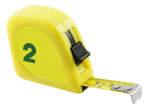 Medidor De Fita Métrica Amarelo 2m 6ft Scale Metal Capsule-