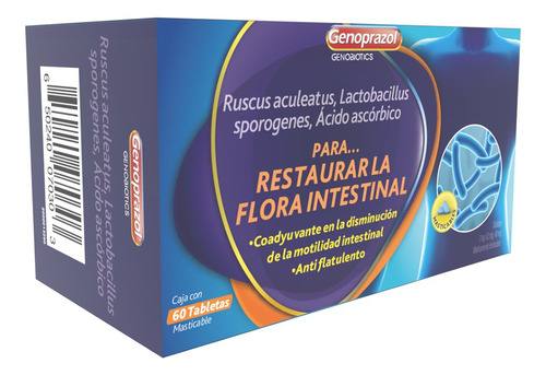 Genobiotics Probióticos. Caja Con 60 Tabletas Masticables.