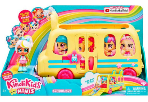 Kindi Kids Minis - autobús escolar con figura