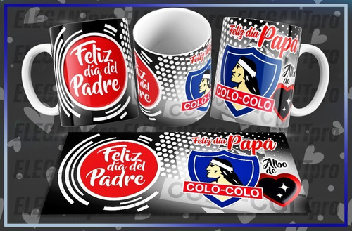 20 Plantillas Sublimación Día Del Padre Tazas Fútbol Chileno