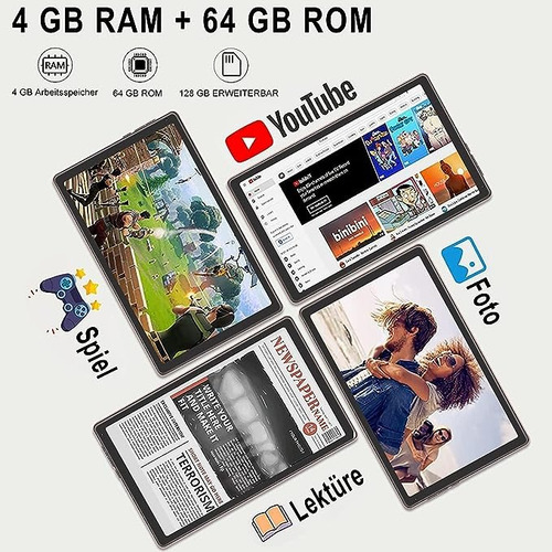 Tablet Android Tab 10.1 Hd 8+64gb Memoria Ram Octa-core Pad