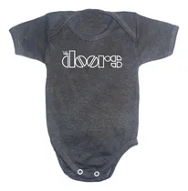 Comprar Pañalero Rockero Para Bebé- Pañalero The Doors-pañalero Gris