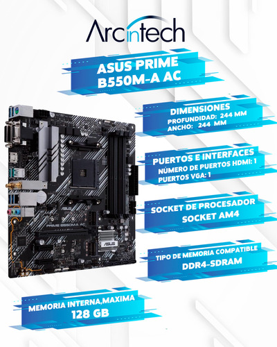 Pc Gamer Arcintech Ryzen 7 M.2 1tb 128gb Gabinete Rgb Wifi