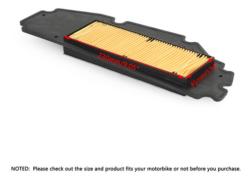 Filtro De Ar Para Sym Gts125 06-08 Gts200 09-11 Gts250 06-11