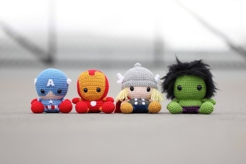 Imagem 1 de 1 de Kit Amigurumi Os Vingadores Em Croche Avengers Miniaturas