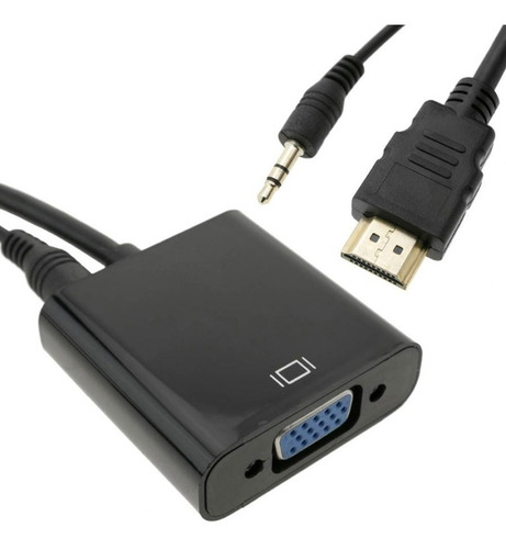 Cable Conversor Hdmi A Vga Video Audio Proyector Ps Full Hd