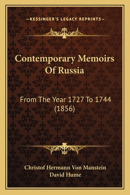 Libro Contemporary Memoirs Of Russia: From The Year 1727 ...