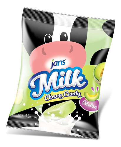 Jans Milk Chewy Candy Melón 4.20 Oz