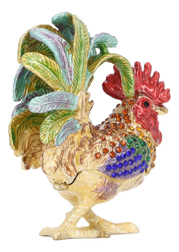 Baratija De Metal Con Diseño De Gallo Incrustado, Aleación D