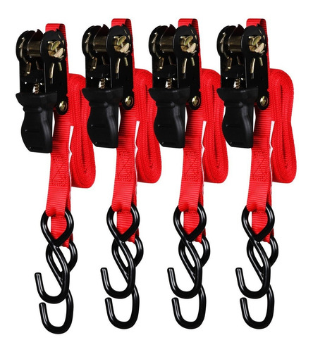 Gancho Tensor Con Matraca 4 Piezas, 4.5 Mts, 450 Kg Mikels