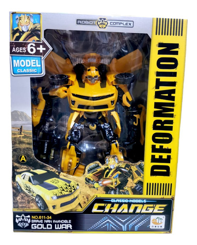 Robot Carro Transformers 30cm Bumblebee Ref:611-34 