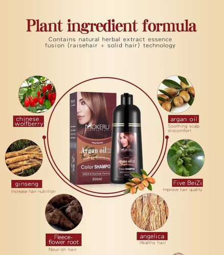 . Nuevo Champú Permanente For Teñir El Cabello De Forma