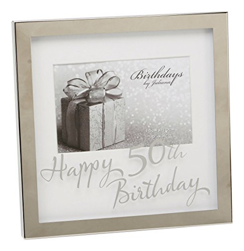 50th Silverplated Edge Box Frame 6 X 4