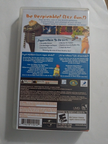 Jogo Psp Umd Despicable Me The Game - Meu Malvado Favorito (Usado)
