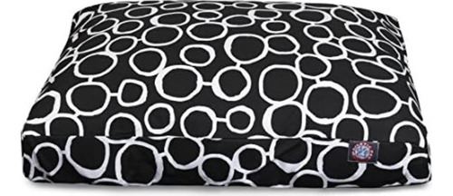 Cama Para Mascotas Rectangular Pequeña Negra Majestic Pet Fu