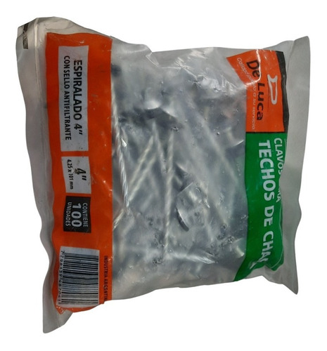 Imagen 2 de 3 de Clavos Paragua 2,5 PuLG Espiralado De Luca Bolsa X 100 Uni