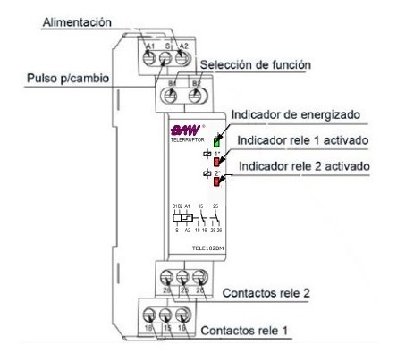 Imagen 3 de 8 de Telerruptor 24-240vca/cc 2co 10a 1 Módulo Din Baw