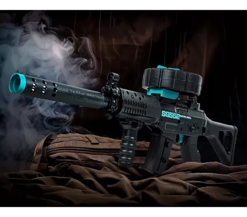 Pistola De Juguetes Lanza Balas Hidrogel Rifle Sg552 20 Mts