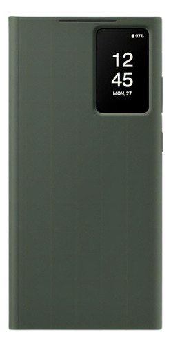 Capa de carteira Smart Clear View para Galaxy S23 preta Liso