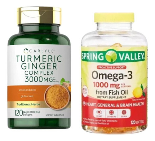 Cúrcuma Turmeric Carlyle+omega3 - - Unidad a $2170