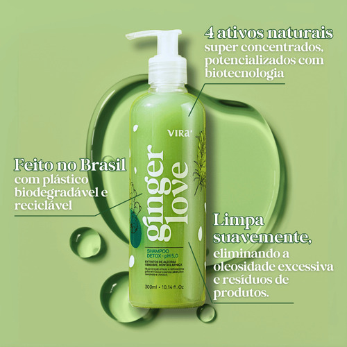 Shampoo Purificante Ginger Love Com Gengibre 300ml